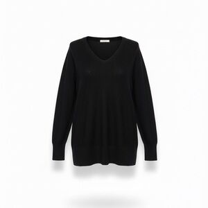 Classic Loft Size Large Black V-Neck Sweater